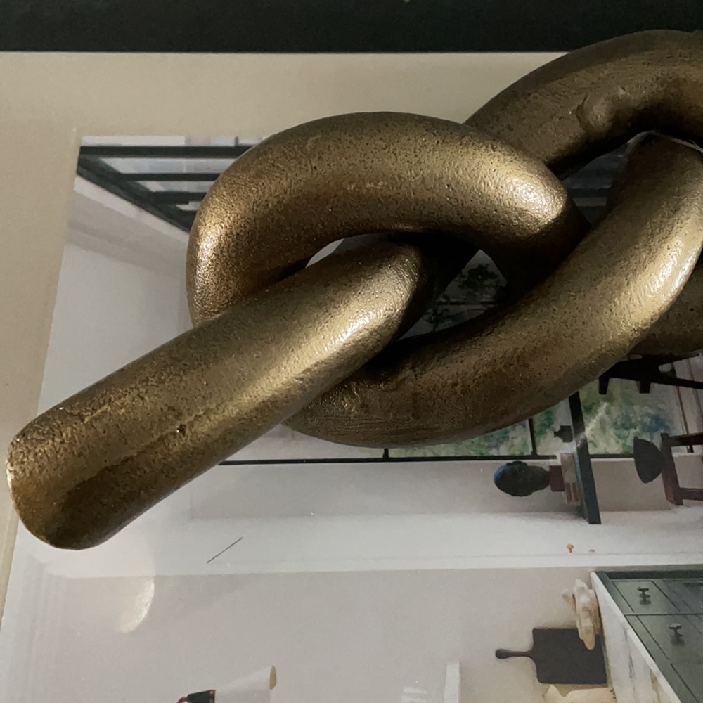 DECORATIVE METAL KNOT FIGURINE WITH CAST GOLD - Picture 12 of 16